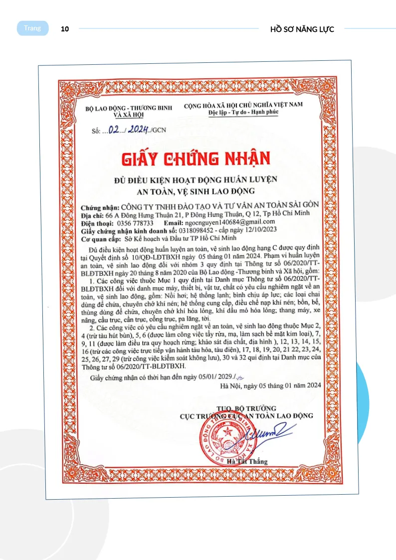Hồ sơ năng lực công ty - Trang 10